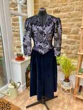 Vintage Péche schwarz Samt