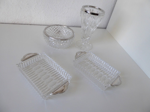 Bleikristall mit silberbesatz - mit,