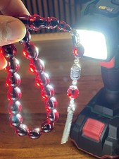 Maskot Ates ? Kehribar Tesbih ? Gümüs Silber Silver 925 Püsküllü Rosary Misbah