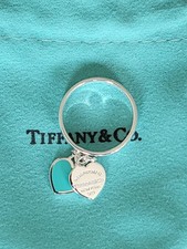 Tiffany & Co. Damen Ring mit 2 Herzen Anhänger 925 Silber Gr.18 mit Box