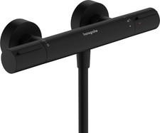 hansgrohe Ecostat Element Duschthermostat schwarz matt mit EcoStop+ Duscharmatur