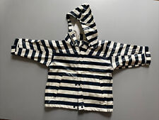 BMS ♥ REGENJACKE ♥ KLEINKINDER KINDER ♥ GR.86 CM 2 JAHRE ♥ WEISS BLAU GESTREIFT
