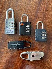5 Stück Zahlenschloss, Schloss, Hängeschloss, Vorhängeschloss, Kofferschloss