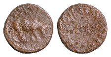 Domitian (81-96), Quadrans, Rom, AD 84-85 AE15mm 2,5g Nashorn r.