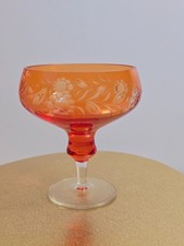 Vintage Überfangglas orange