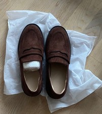Neu! Damen Loafer / Slipper – Braun, Wildleder-Optik, Größe 37