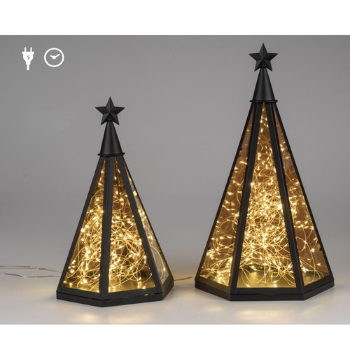 Led deko laterne pyramide - led,