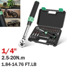 🧡1/4" Drehmomentschlüssel 2,5-20 Nm Fahrrad Drehmoment Ratsche Knarre Schlüssel