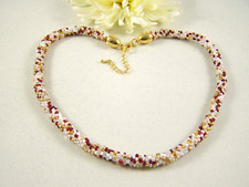 Halskette sommertraum Feine Handarbeit Häkelkette Collier Halsschmuck Geschenk