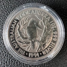 1 oz Kookaburra 1991 | Silber Unze Australien Australian Kooka | Ex.1