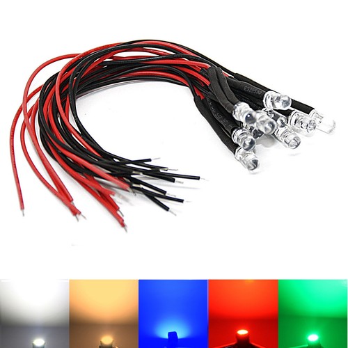 Glassockel 5mm led - mit, kabel