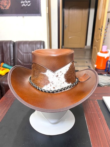 Cowboyhut rindsleder - cowboyhut:,