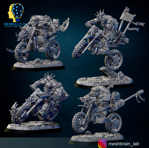 Wasteland biker orks squad - wasteland, of