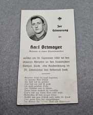 Sterbebild, Gefreiter in einem