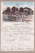 Ansichtskarte Blasewitz - Restaurant Elbgau (Mohrenkopf) - Straßenbahn - 1905