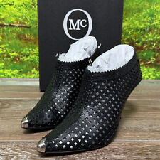 Alexander McQueen Mc TIP POINTY MESH BOOT Gr 39 High Heels Black Leder