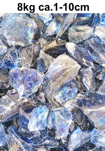 8kg 10cm glasbrocken blau - 8kg,