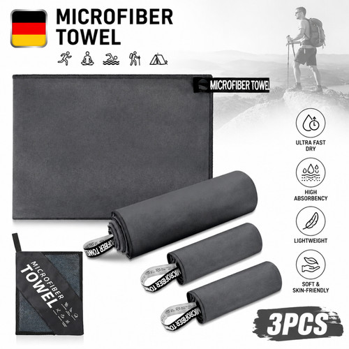 Mikrofaser handtuch 3er groß - handtuch,
