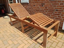 Liege Garten Hartholz, verstellbar, klappbar, angenehme Höhe,  Rücken-freundlich
