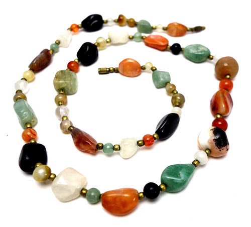 Schöne edelstein kette - edelstein, bunt