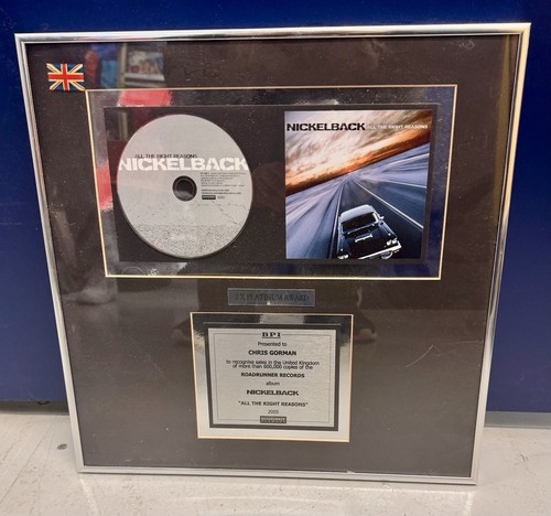 Nickelback framed platinum - 2x,