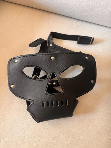 Maske aus kunstleder unisex - aus, kunstleder,