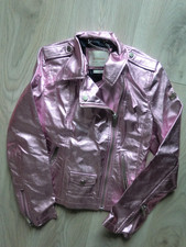 Lederjacke lila schimmernd Gr