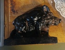 Wildschwein Figur Guss Metall