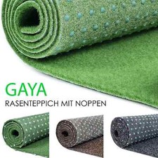 Kunstrasen Teppich Wasserfest Rasenteppich Balkon mit Noppen Grün Grau Braun