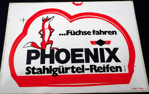 Werbe aufkleber phoenix reifen - phoenix,