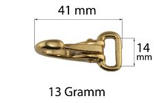 Zaumkarabinerhaken Messing