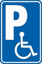 Car Sticker Disabled Parking
