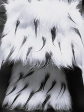 Pelz  Stulpen Fell von Lady Pepp  Weiß- Schwarz   nicht getragen
