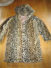 Plüschmantel Leoparden mit Kapuze Gr. S/M neu