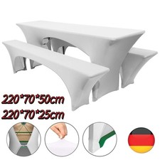 Bierbank-Hussen 3TLG SET für Bierzeltgarnitur Premium Biertisch Festzelt 220cm