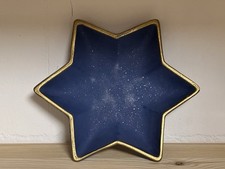 Blauer Stern Teller/ Schale Weihnachten