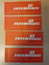 4 Flugscheine Interflug DDR, Ticket, 1 Hülle, Berlin Schönefeld Algier, 1988