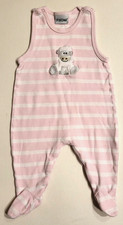 rosa Strampler, mit Fuß, Gr