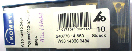 Komet wendeplatten zum - 10,