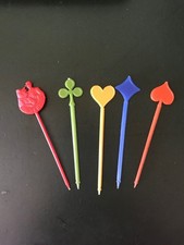 Cocktail Spieß Partypicker Bunt 98 Stück, alt