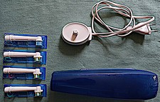 Reiseetui blau für Oral-B und Ladegerät Typ 3757 & 4 Zahnbürsten mit Smart Guide