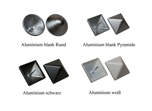 Pfostenkappe aluminium mit - aluminium,