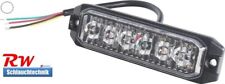 Blinklicht Weiß 6 LEDs, 18W, 12/24V, 119x31x13mm, Warnleuchte, synchron, Kramp