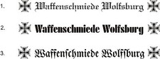 Waffenschmiede Wolfsburg Iron Cross Aufkleber 95 x10cm