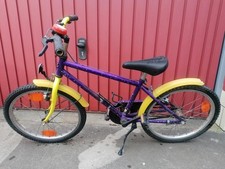Fahrrad, Wheeler Kinderrad,20 Zoll, gelb lila, Klingel, Fahrradständer,gebraucht