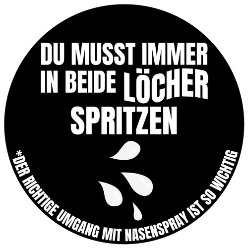 Sticker nasenspray aufkleber - nasenspray,