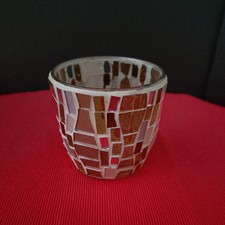 Partylite goldenes Mosaik - Kerzenglas