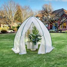 Gewächshaus Treibhaus Tomatengewächshaus Frühbeet Foliengewächshaus Weiß 702ws01
