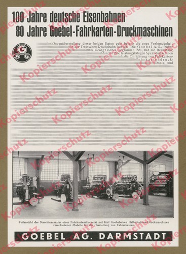 Goebel darmstadt fahrkarten - goebel, ag