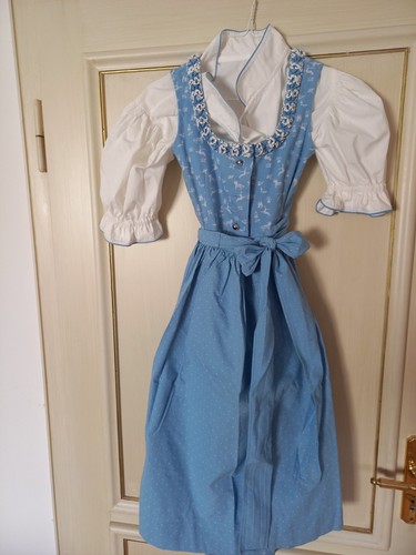 Dirndl mädchen blau weiß - dirndl,
